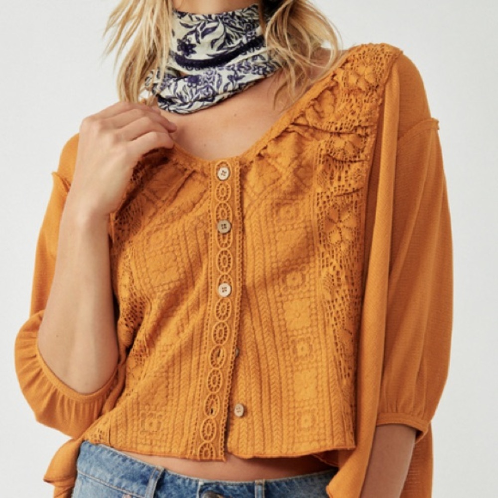 Free People Mae Top in Russet Orange